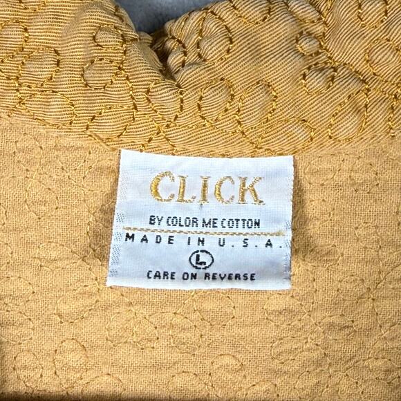 Click by Color me Cotton‎ Textured Cardigan Jacket Size Large Yellow - Picture 2 of 11